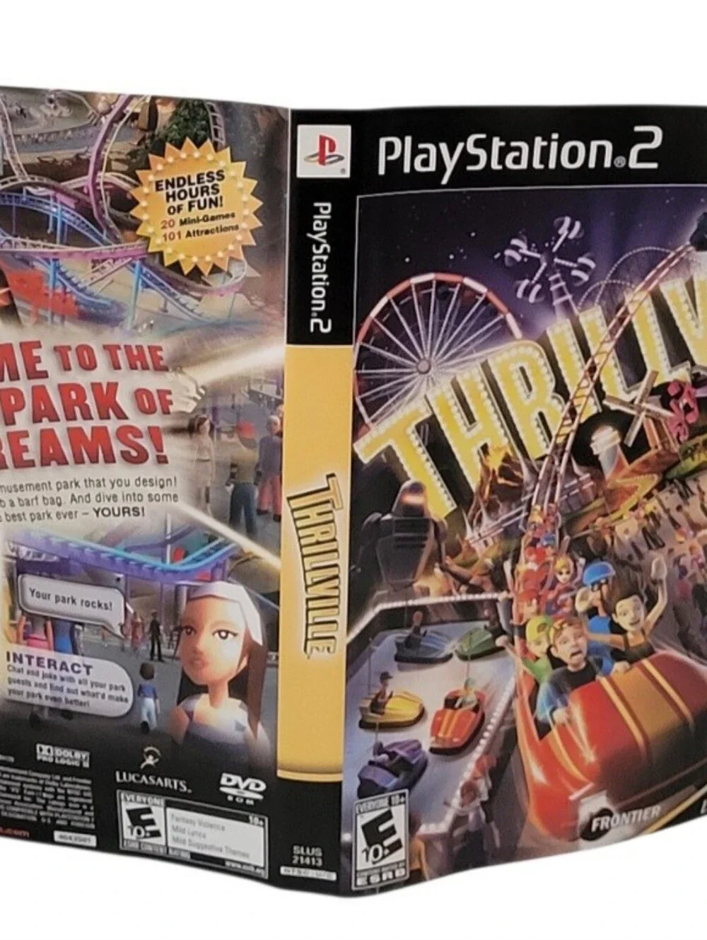 ARTWORK ONLY Thrillville (PlayStation 2 PS2) Simulation Game [NO GAME/NO CASE].